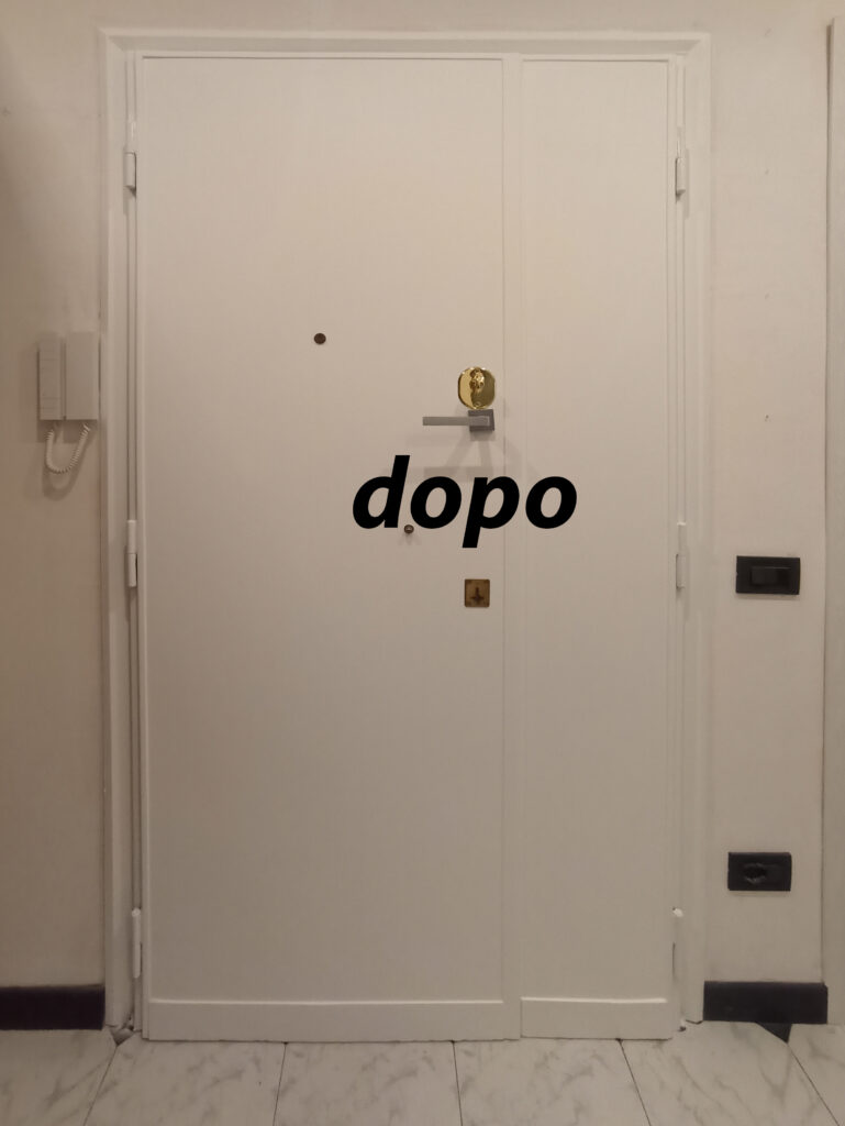 decorazione porta bianca